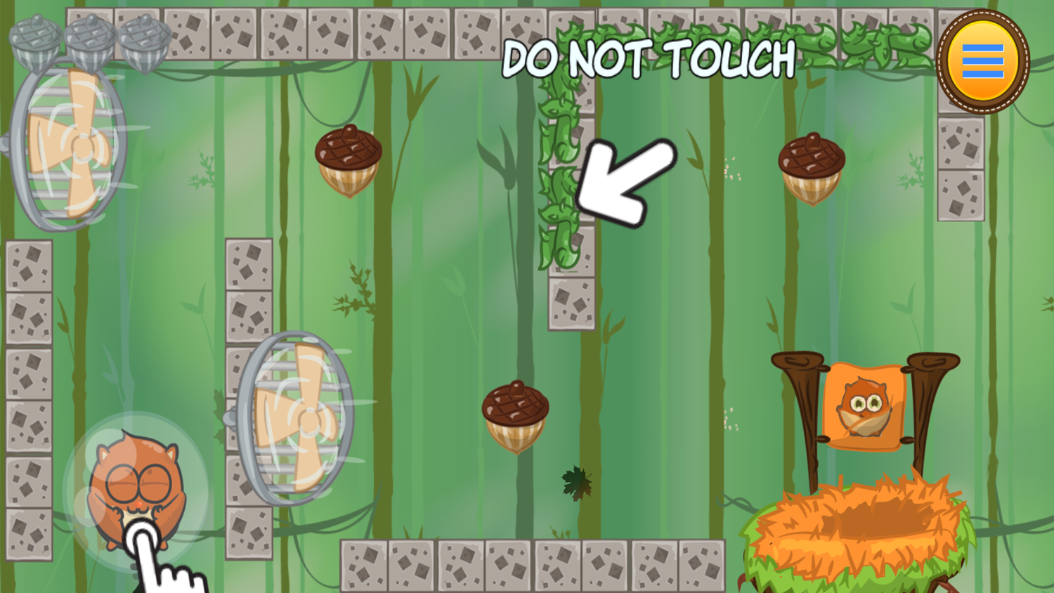 Nuts for winter Game Spikes Screenshot.