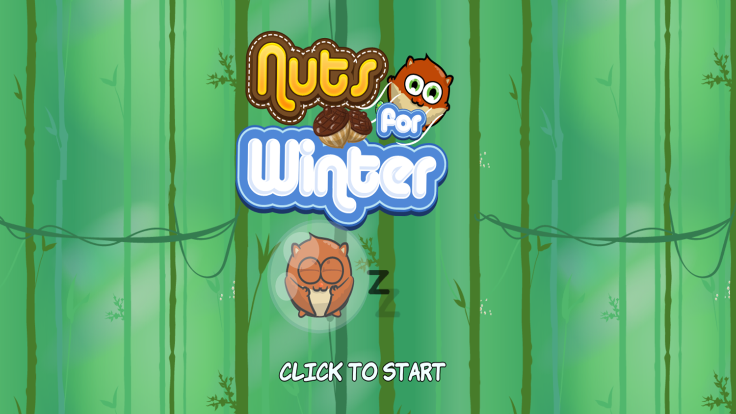 Nuts for Winter Welcome Screen Screenshot.