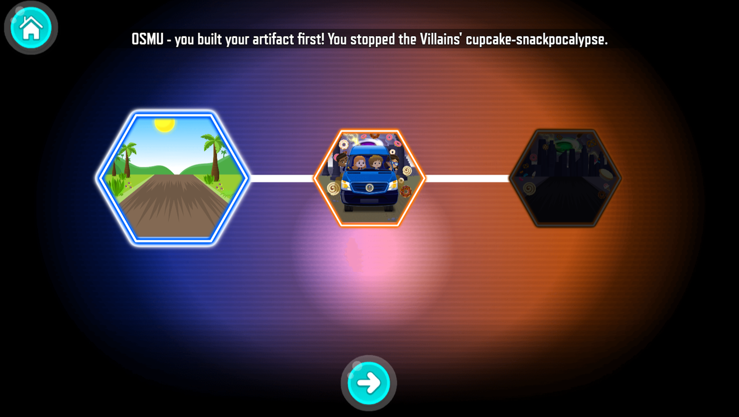Odd Squad Artifact Adventure Game Level Win Screenshot.