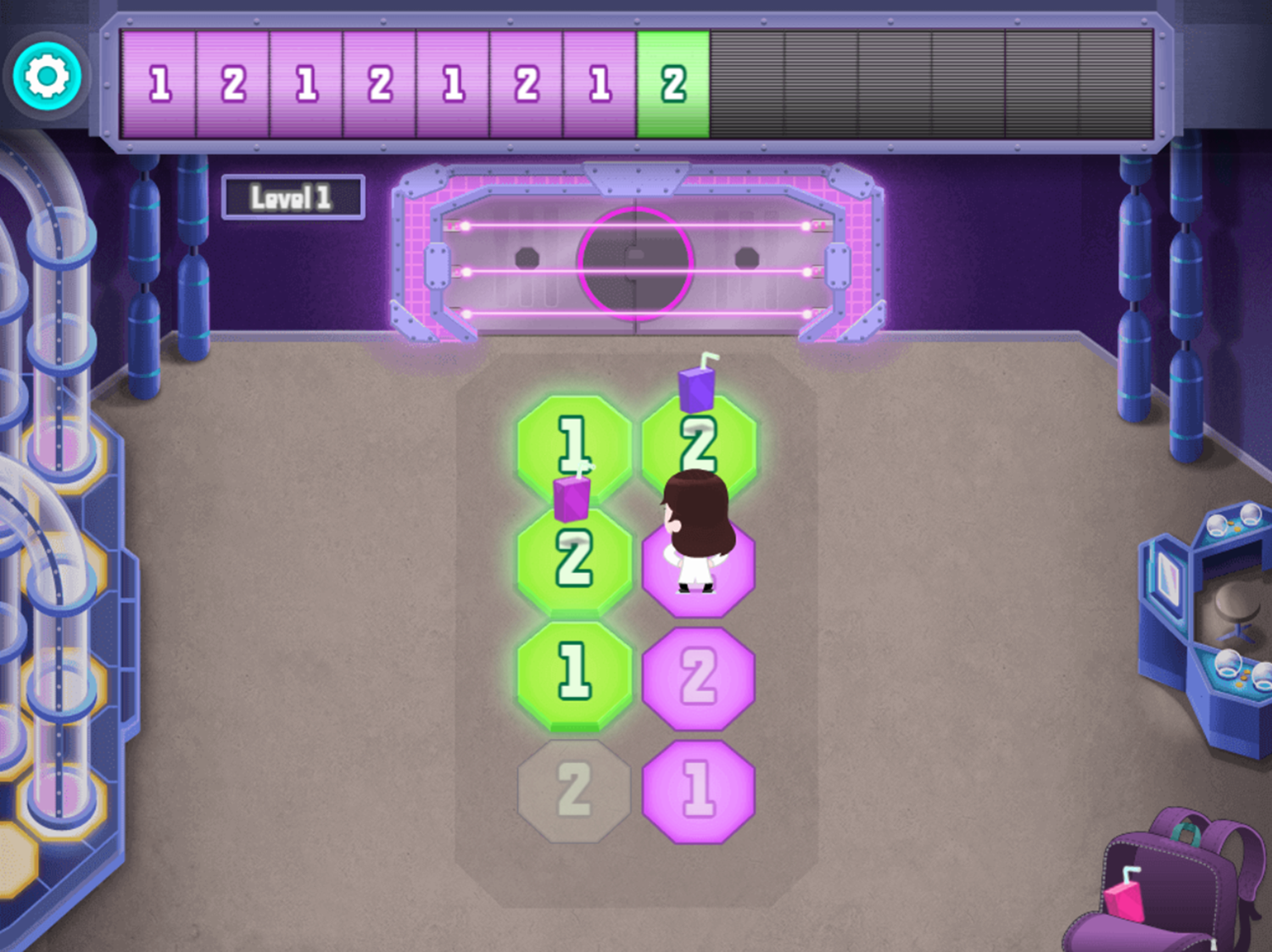 Odd Squad Code Breaker Game Level Play Screenshot.