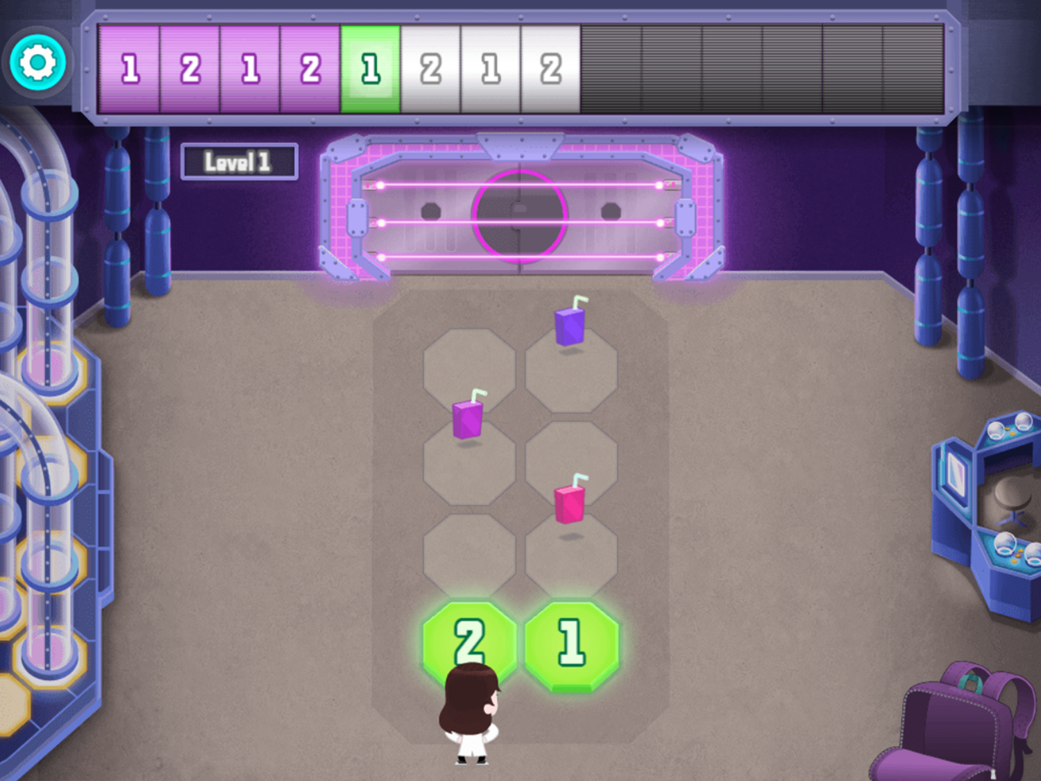 Odd Squad Code Breaker Game Level Start Screenshot.