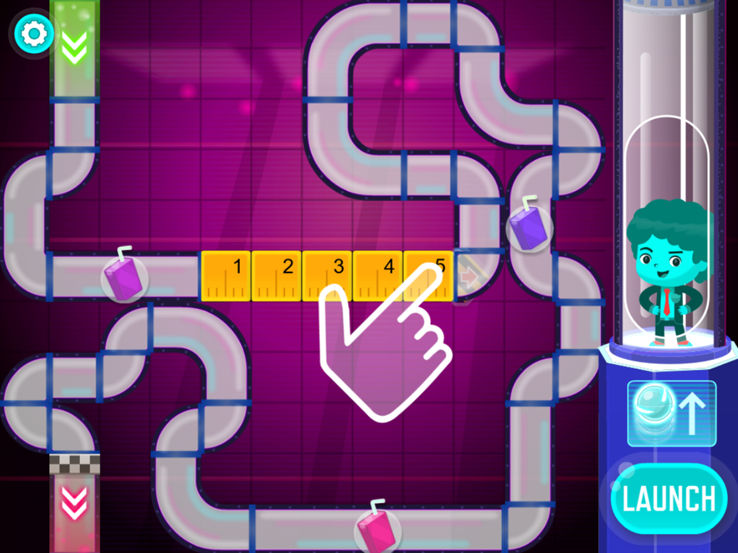 Odd Squad Down the Tubes Game How To Play Screenshot.