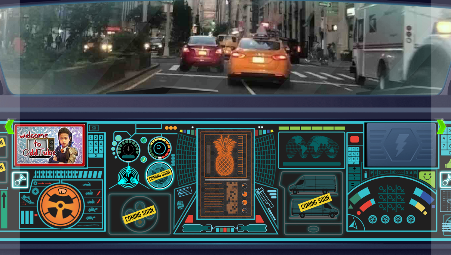 Odd Squad OSMN Van Dashboard Game Simulator Screenshot.