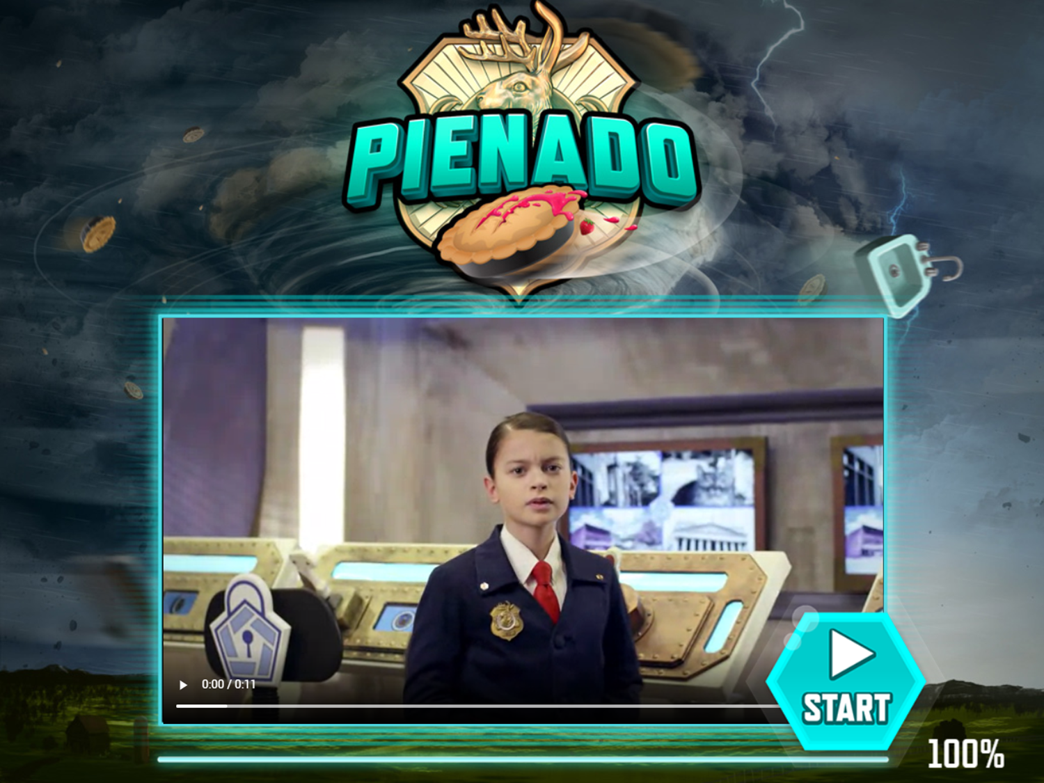 Odd Squad Pienado Game Welcome Screen Screenshot.