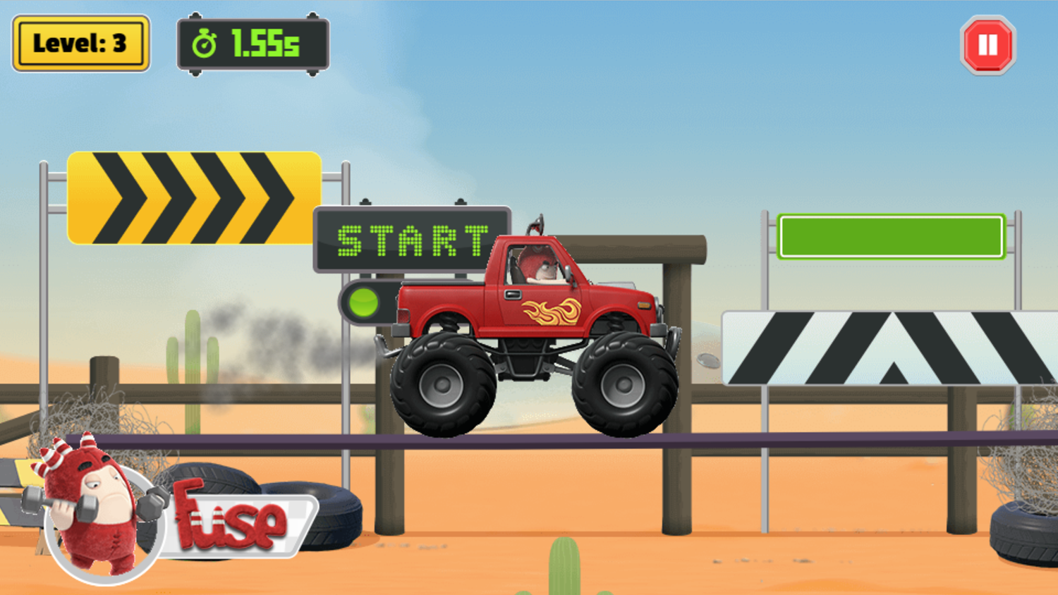 Oddbods Monster Truck Challenge Game Fuse Screenshot.