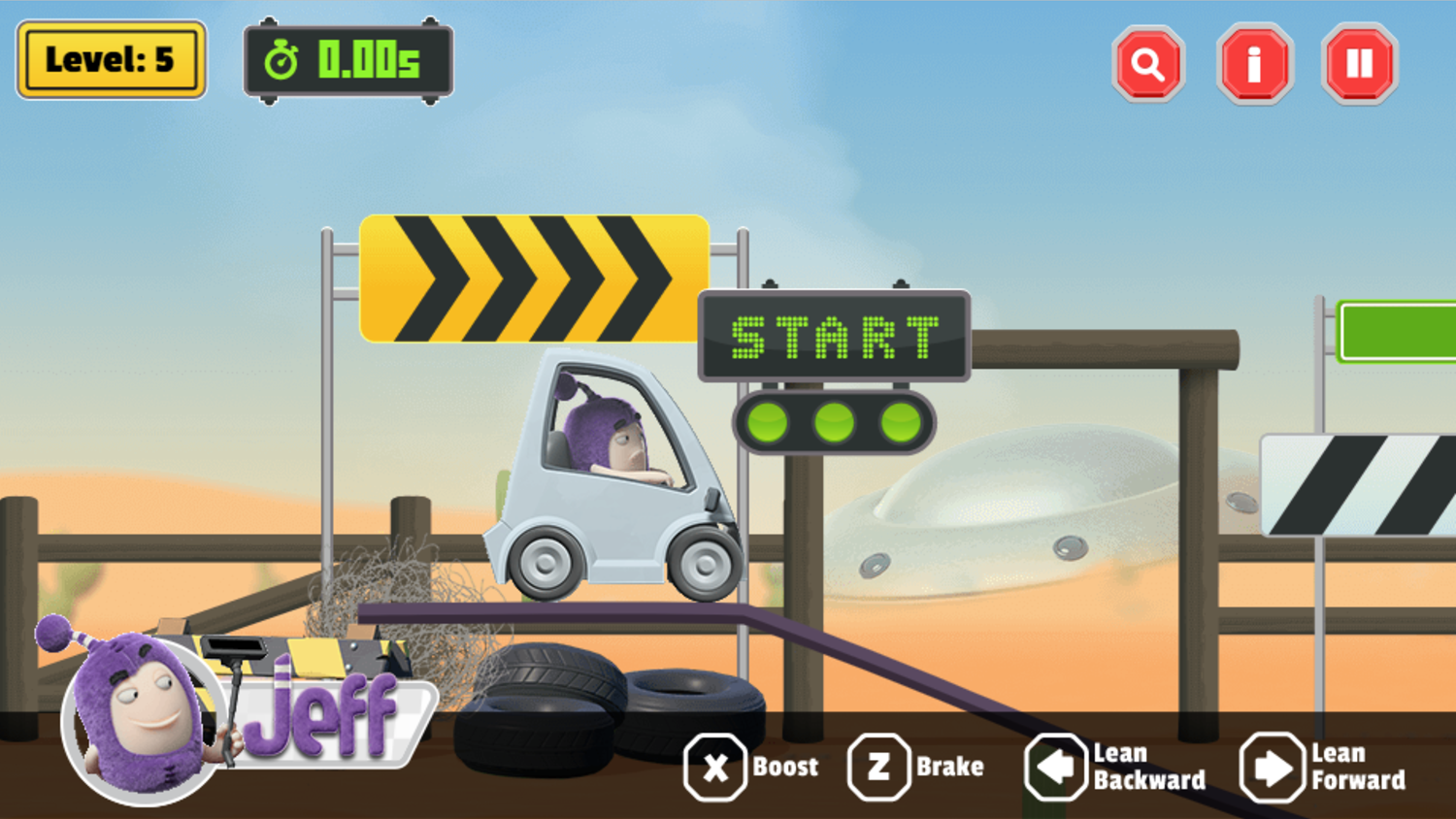 Oddbods Monster Truck Challenge Game Jeff Screenshot.