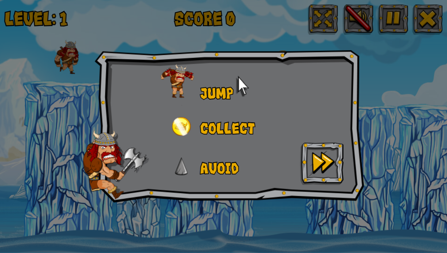 Olaf the Viking Game How To Play Screenshot.