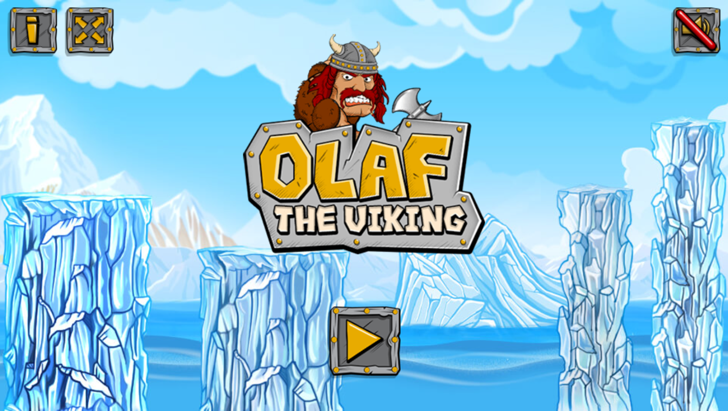 Olaf the Viking Game Welcome Screen Screenshot.