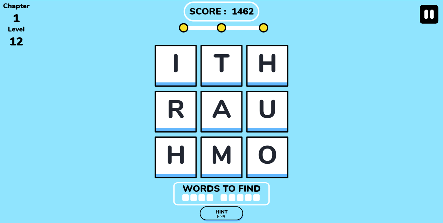 OMG Word Genius Game Screenshot.