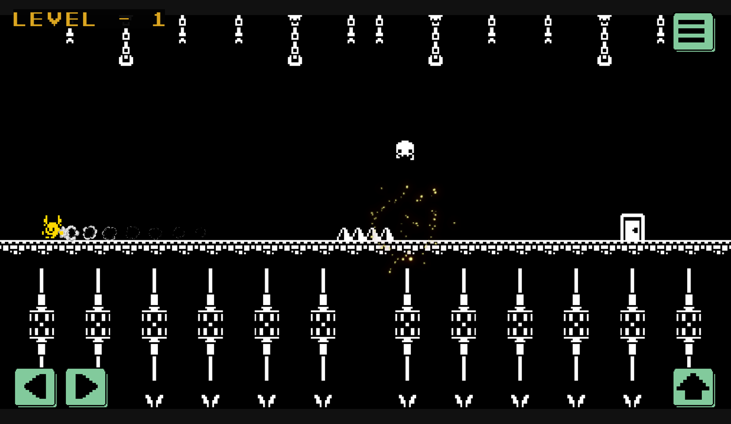 One Bit Survival Game Level Play Screenshot.