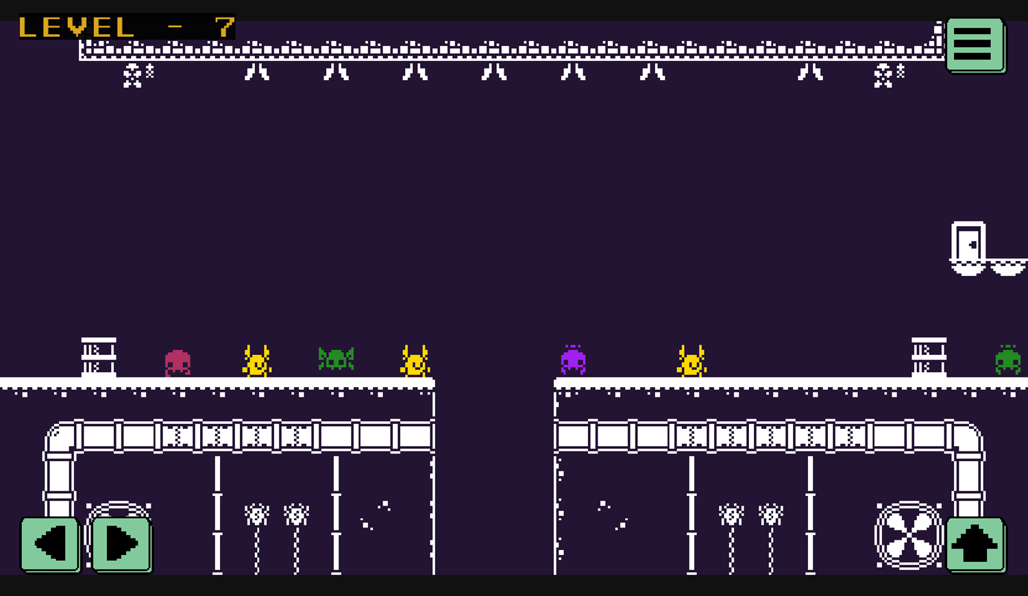 One Bit Survival Game Level Progress Screenshot.