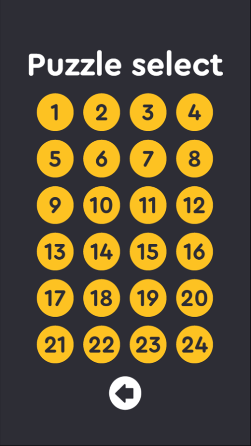 One Liner Game Puzzle Select Screen Screenshot.