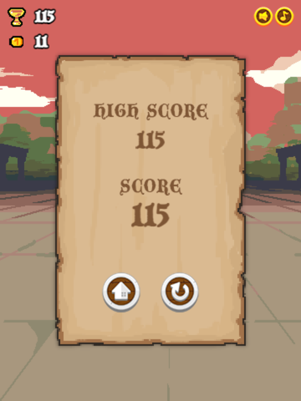 One Stop Chop Game High Score Screenshot.
