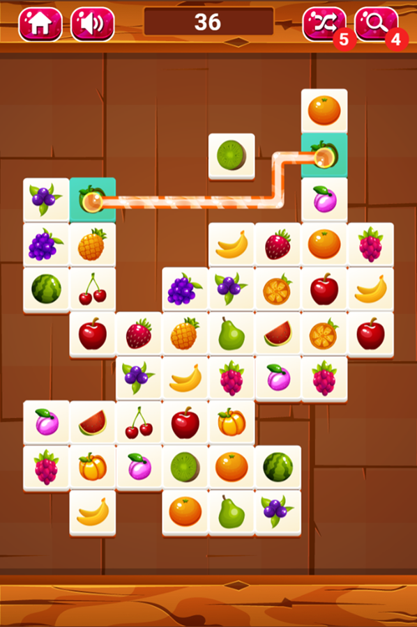 Onet Fruit Classic Game Play Screenshot.