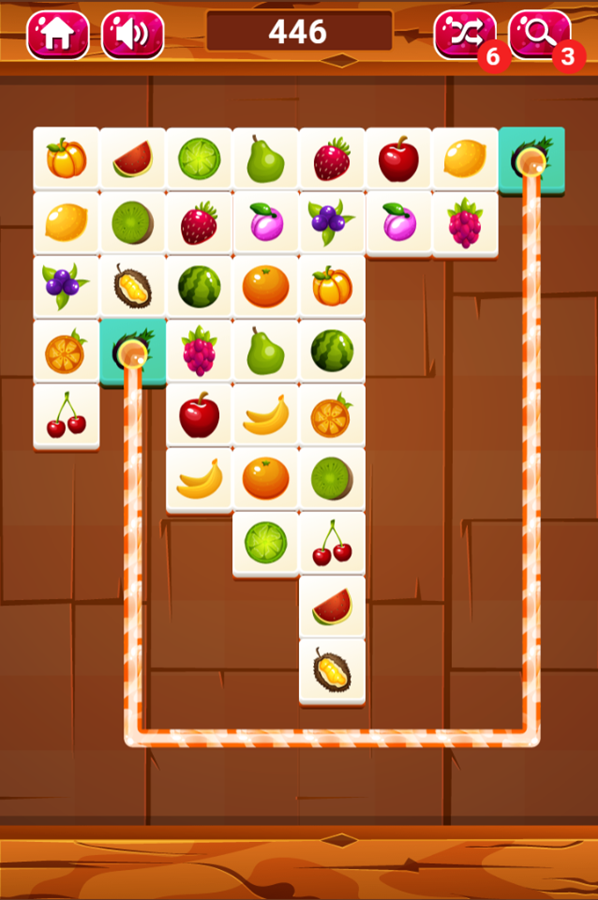 Onet Fruit Classic Game Progress Screenshot.