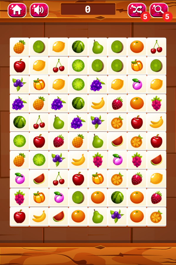 Onet Fruit Classic Game Start Screenshot.