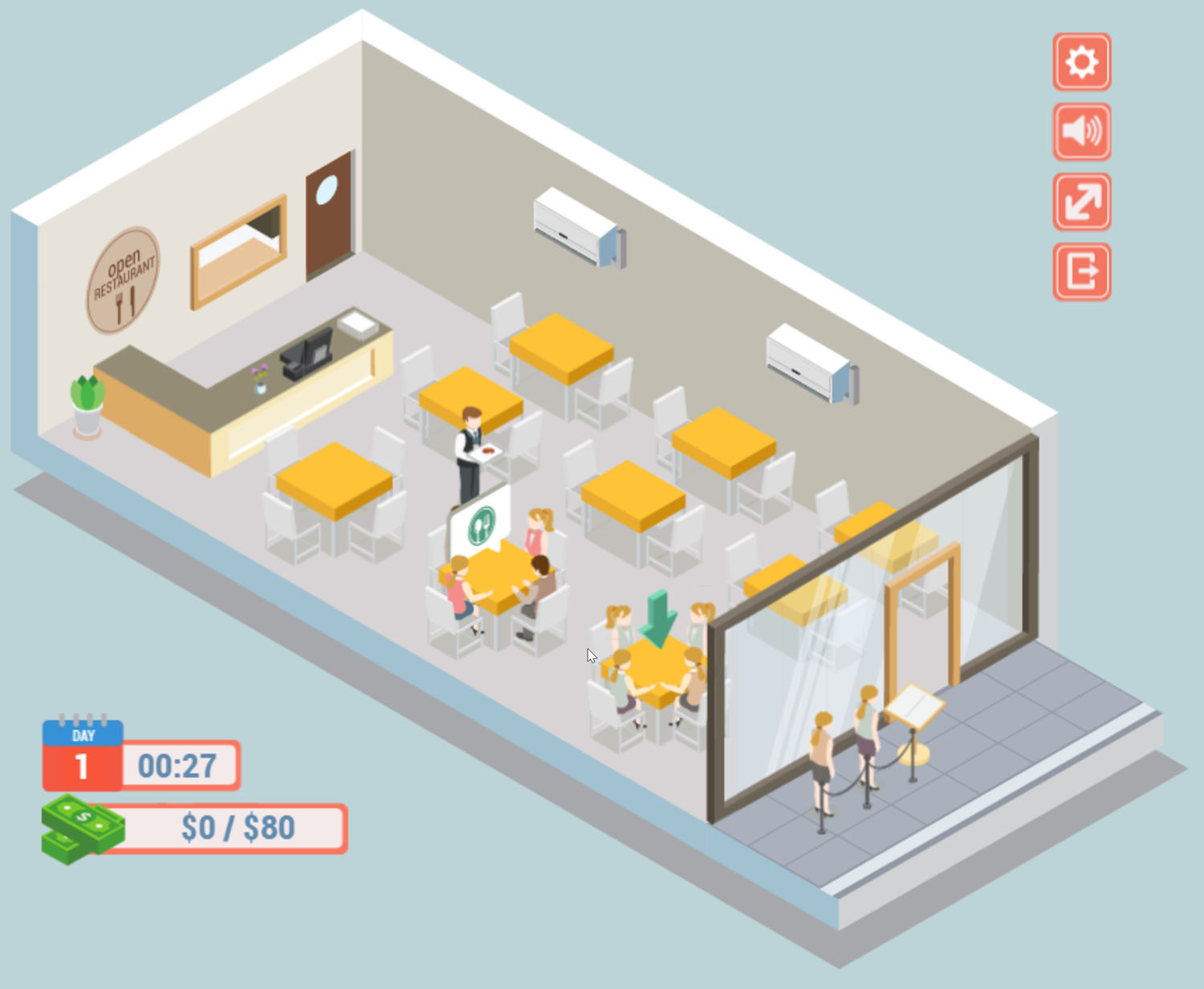 Open Restaurant Gameplay Screenshot.