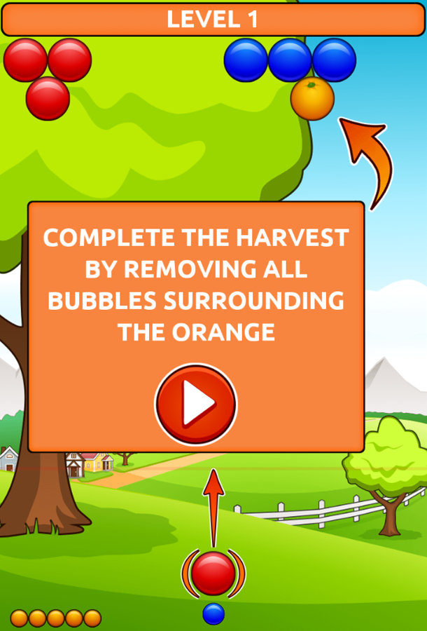 Orange Farm Game Complete The Harvest Instructions Screen Screenshot.