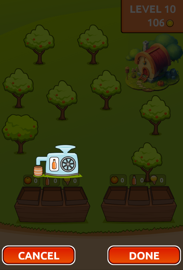 Orange Farm Game Juice Maker Mini Placed Screenshot.