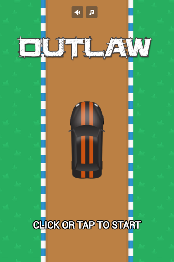 Outlaw Game Welcome Screen Screenshot.