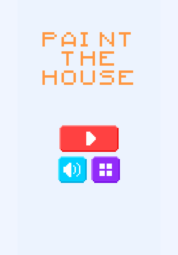 Paint the House Game Welcome Screen Screenshot.