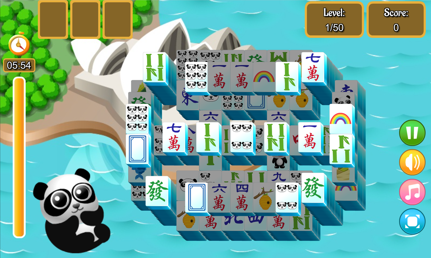 Panda Mahjong Game Screenshot.