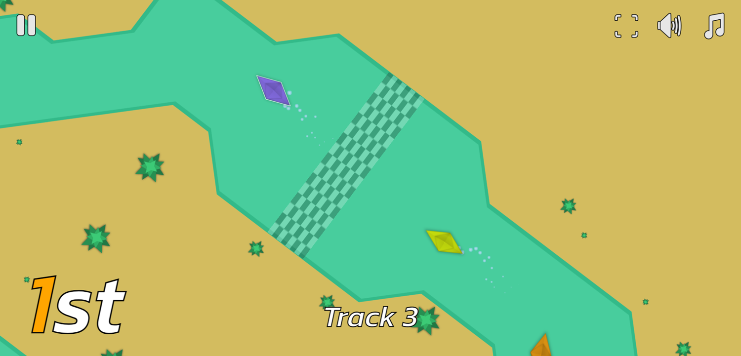 Paper Boats Racing Game Course Won Screenshot.