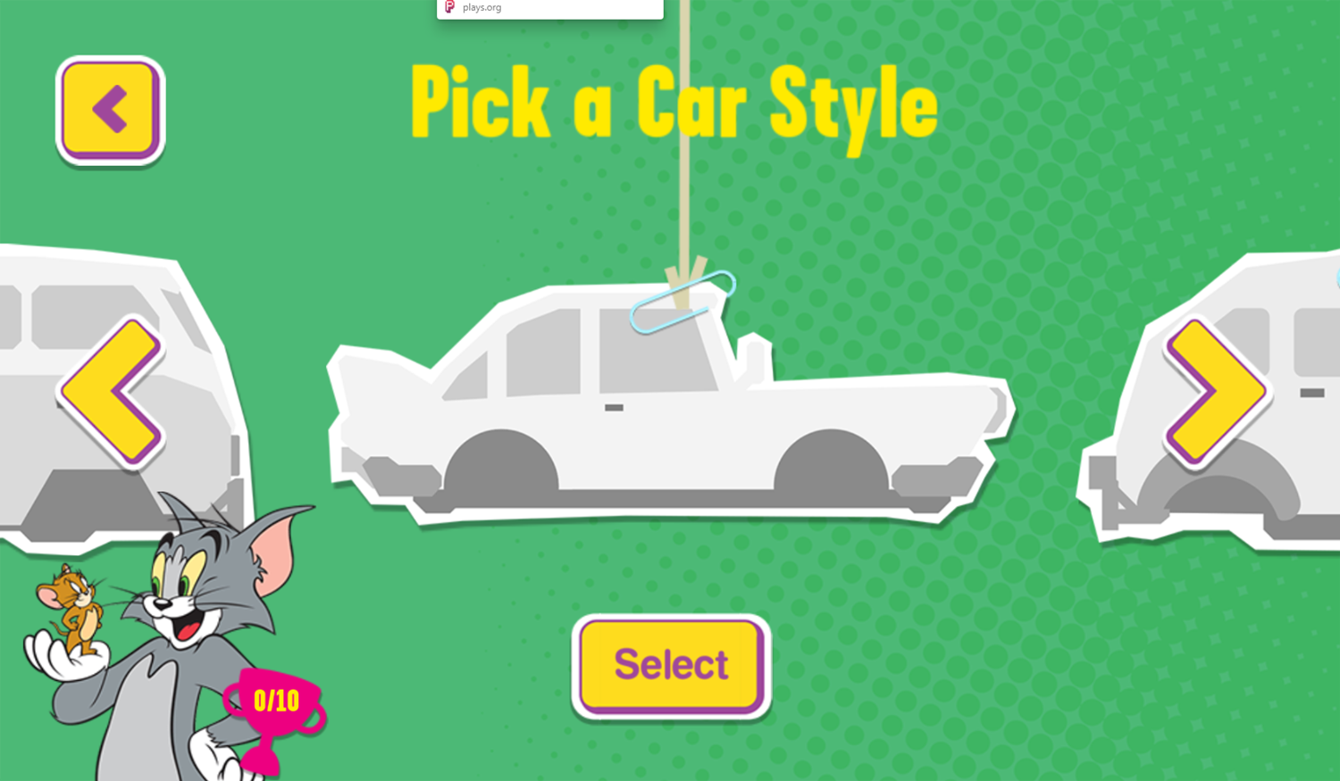 Paper Racers Game Pick Car Style Screenshot.
