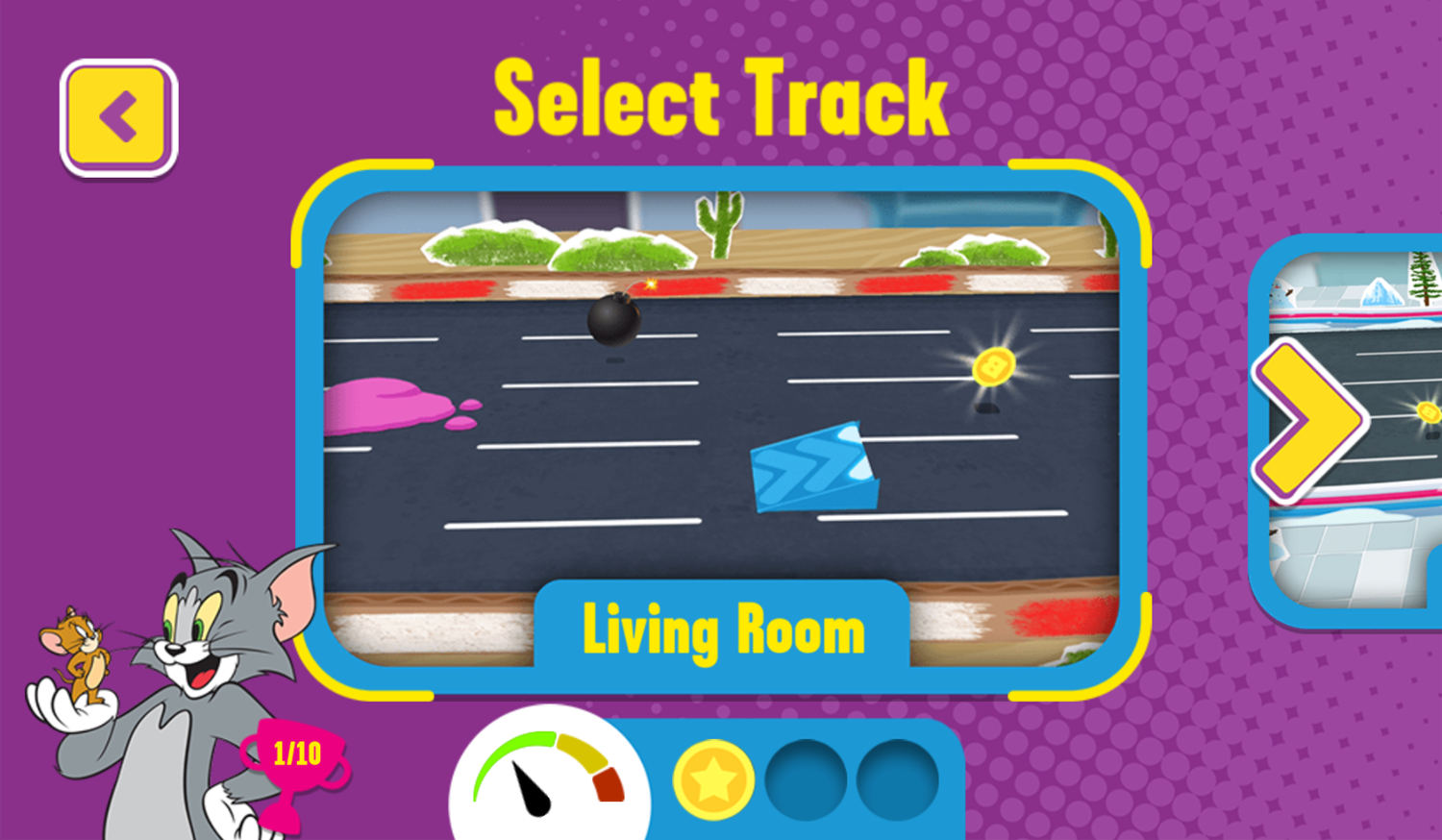 Paper Racers Game Select Track Screenshot.