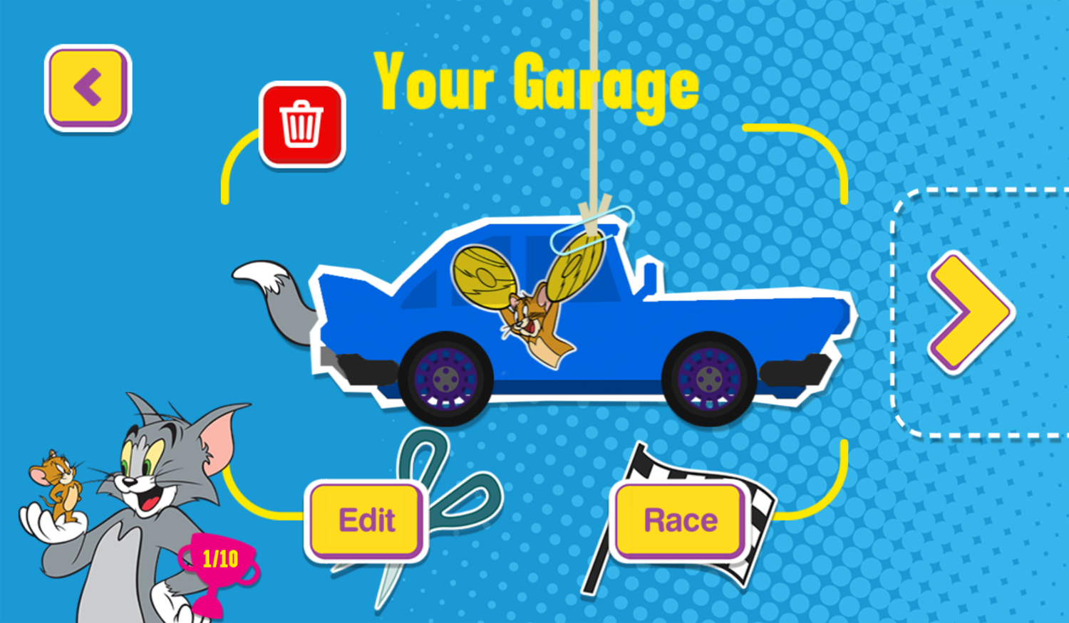 Paper Racers Game Your Garage Screenshot.