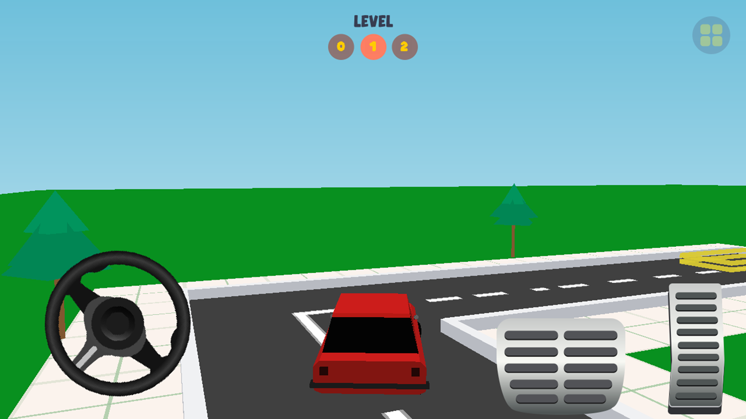Parking Car Game Level Play Screenshot.