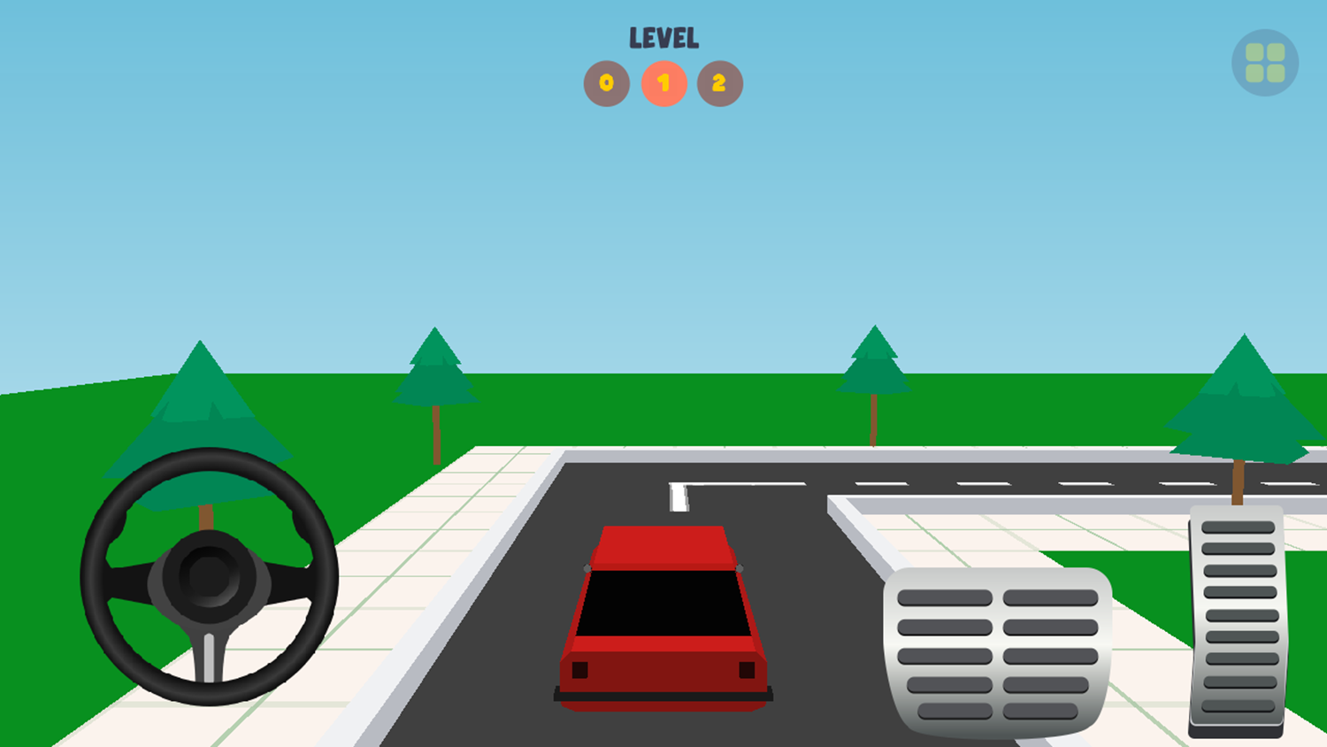 Parking Car Game Level Start Screenshot.