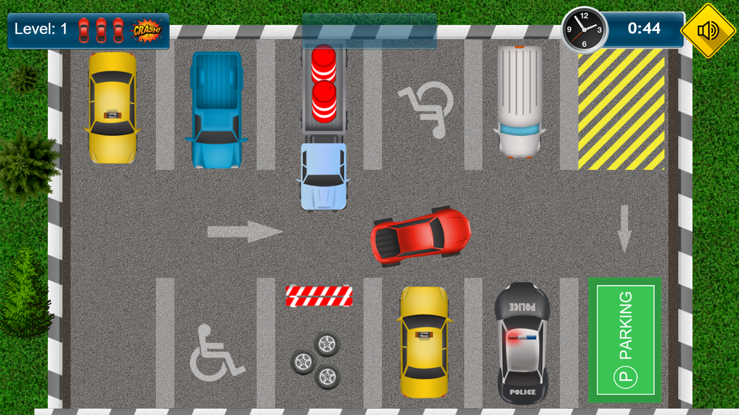 Parking Game Level Play Screenshot.