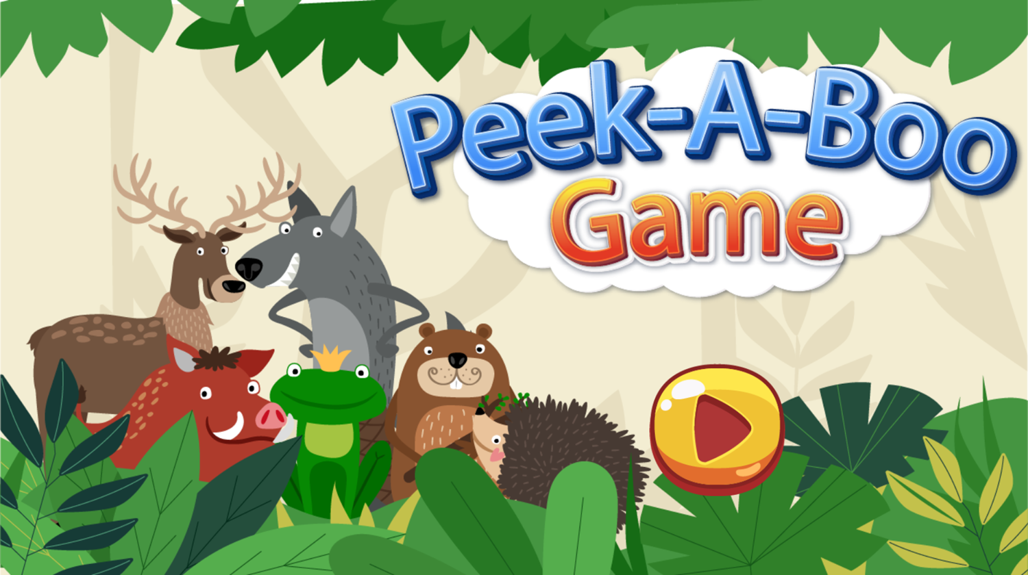 Peek a Boo Game Welcome Screen Screenshot.