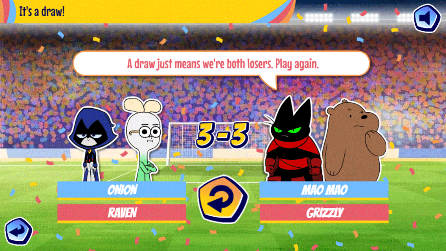 Penalty Power Game Result Screenshot.