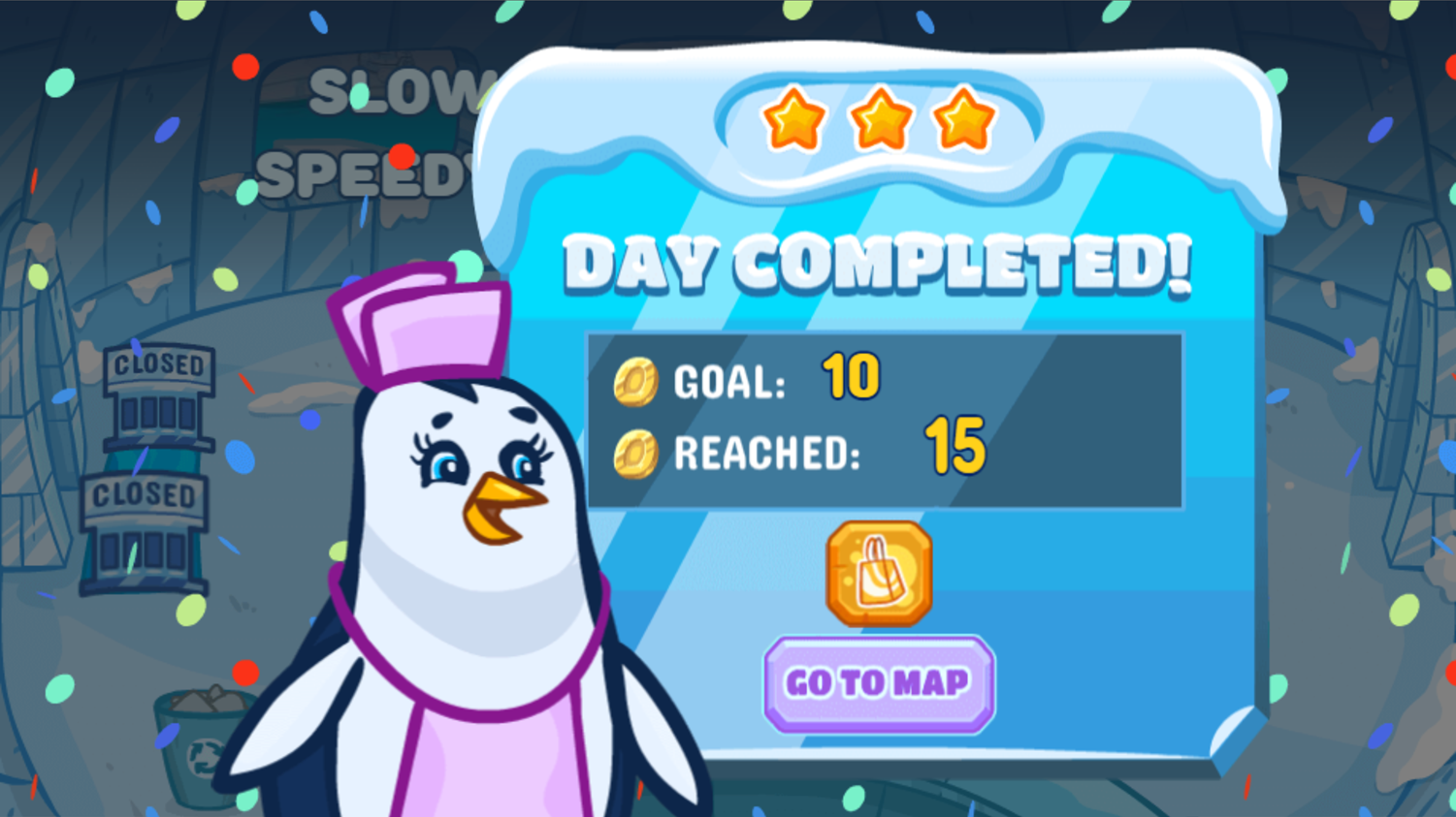 Penguin Cafe Day Complete Screenshot.