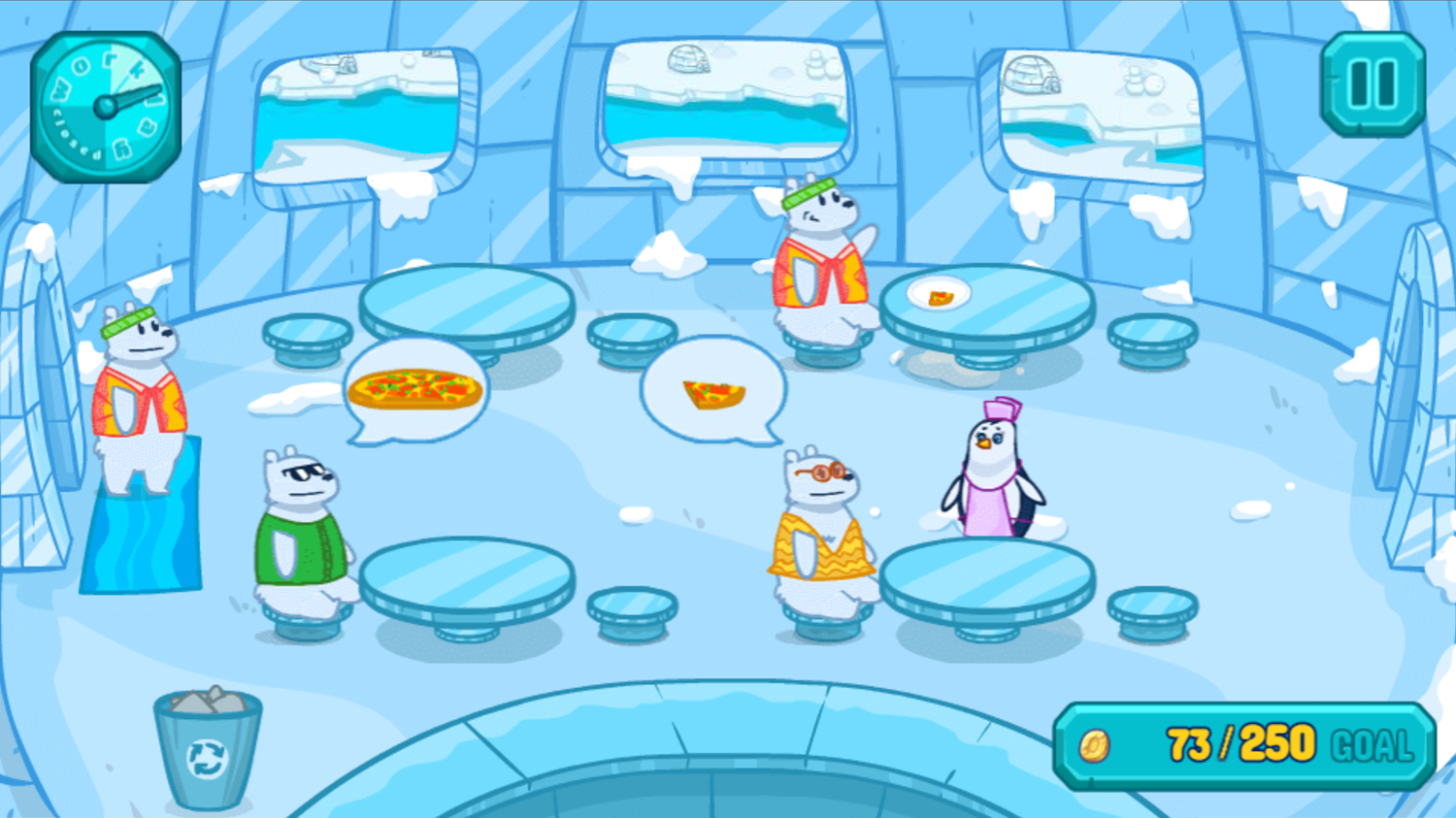 Penguin Cafe Game Screenshot.