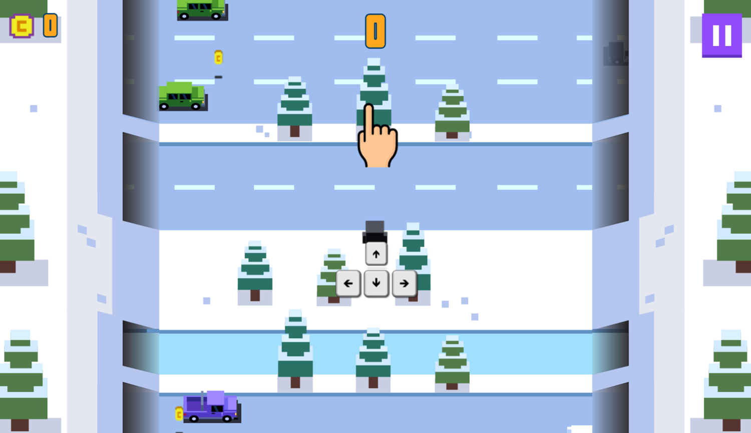 Penguin Hop Game How To Play Screenshot.