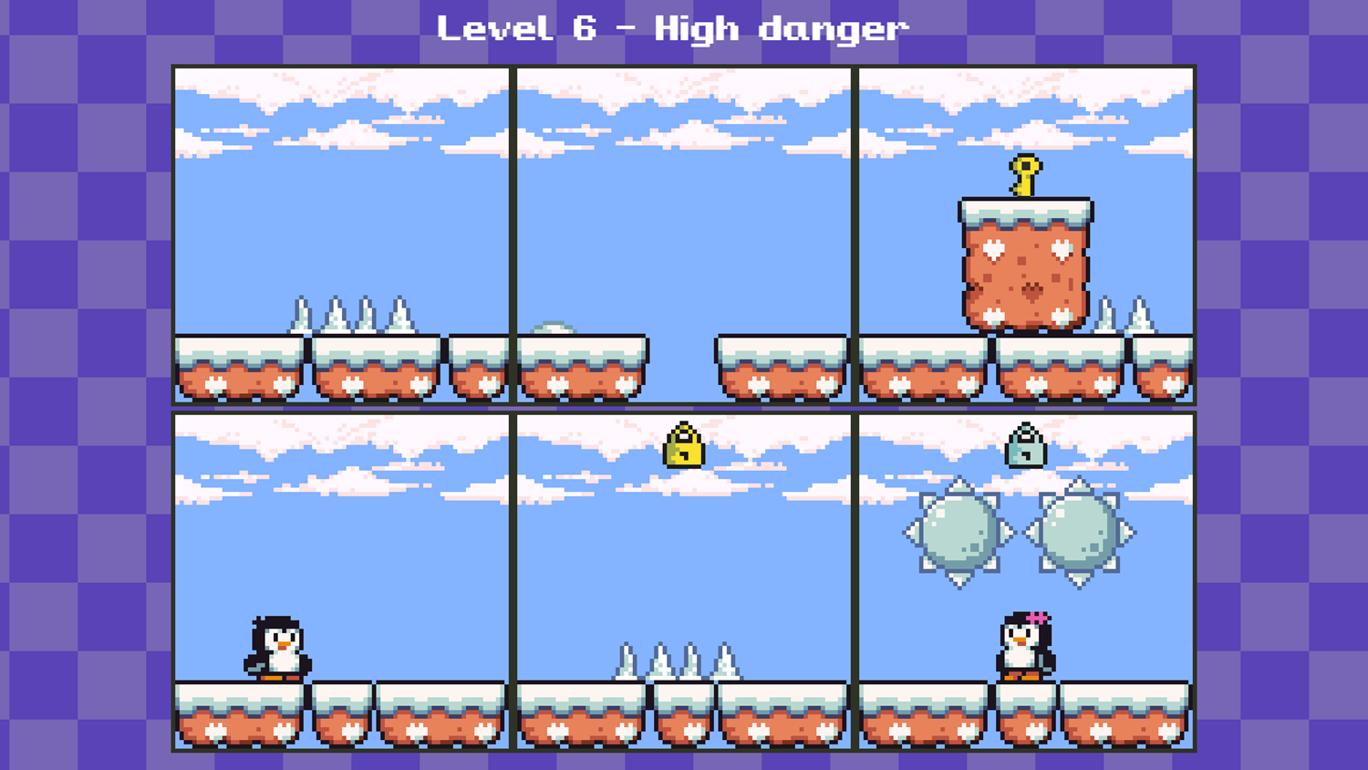 Penguin Love Puzzle Game Level Progress Screenshot.