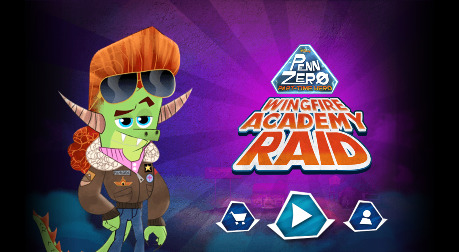 Penn Zero Part Time Hero Wingfire Academy Raid Game Welcome Screen Screenshot.
