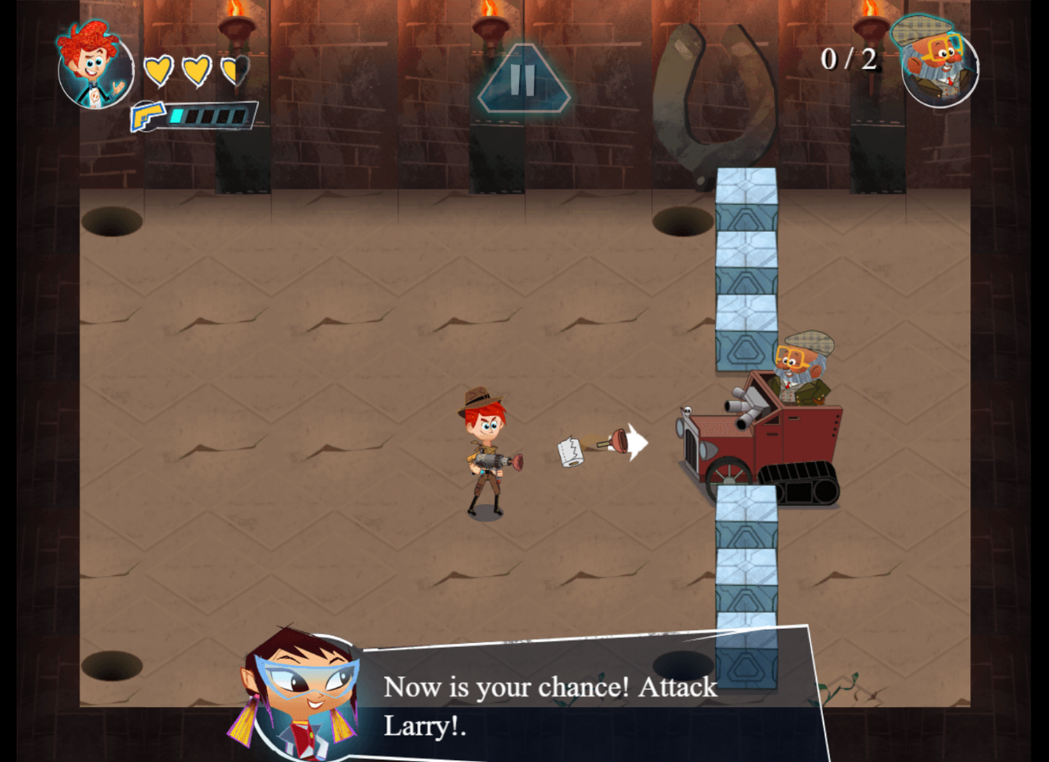 Penn Zero Part Time Hero Zap Trap Game Attack Larry Screenshot.