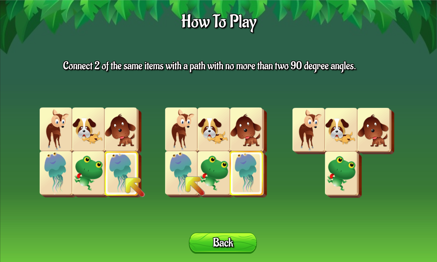 Pet Link Game How to Play Screen Screenshot.