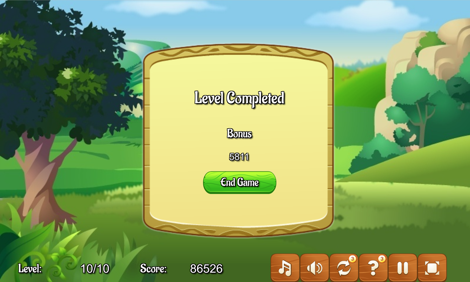 Pet Link Kids Game Level Completed Screen Screenshot.