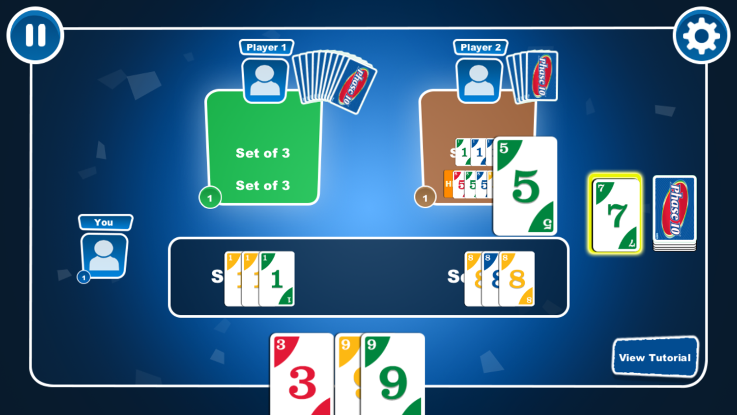 Phase 10 Game Hit Screenshot.