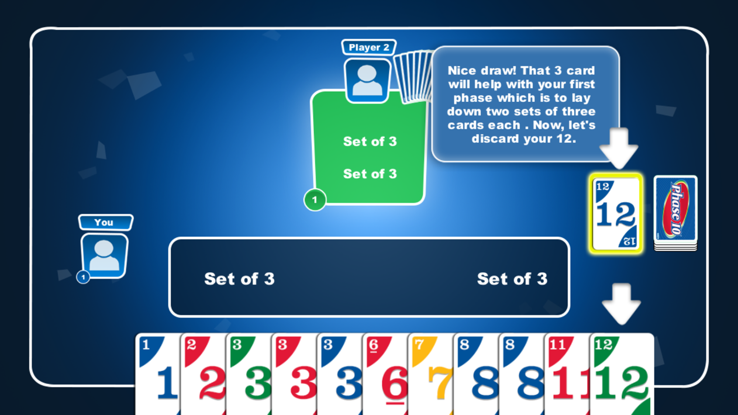 Phase 10 Game How To Discard Screenshot.