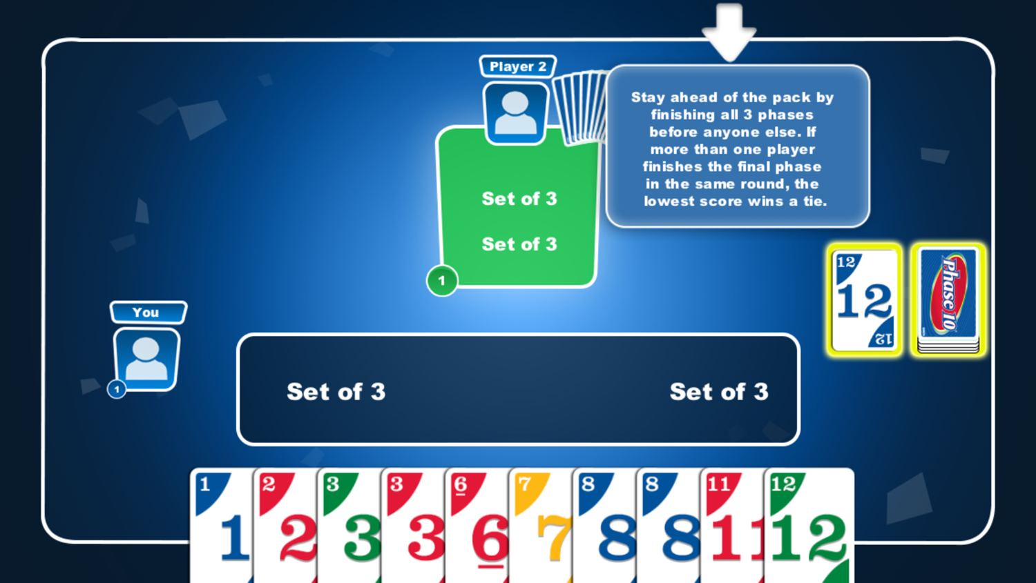 Phase 10 Game How To Win Screenshot.