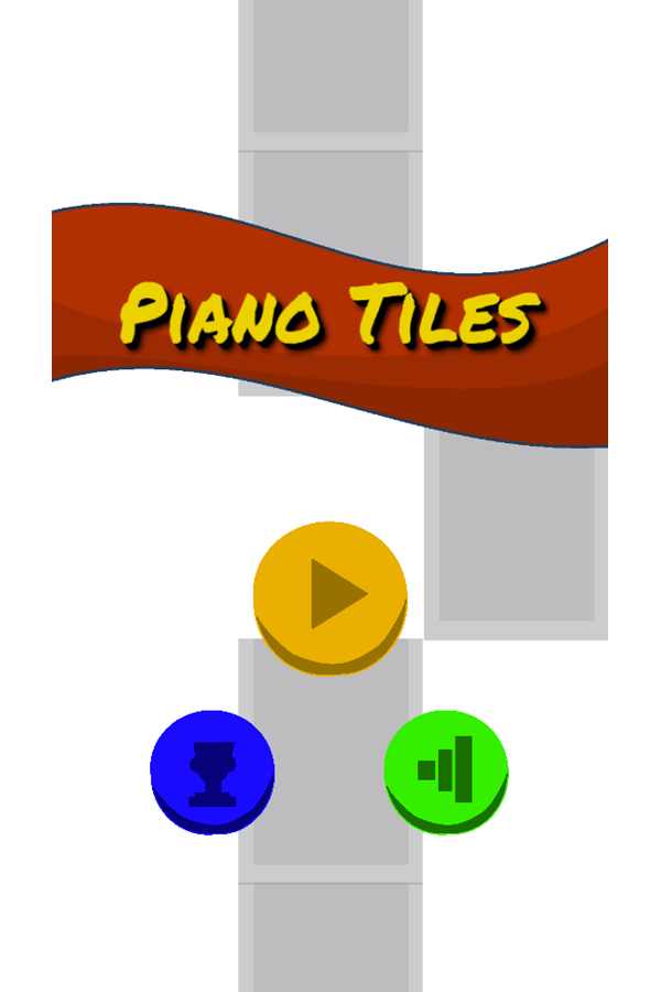 Piano Tiles Welcome Screen Screenshot.