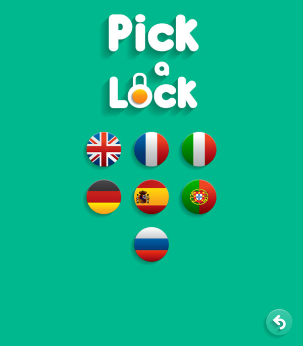 Pick a Lock Game Languages Screenshot.