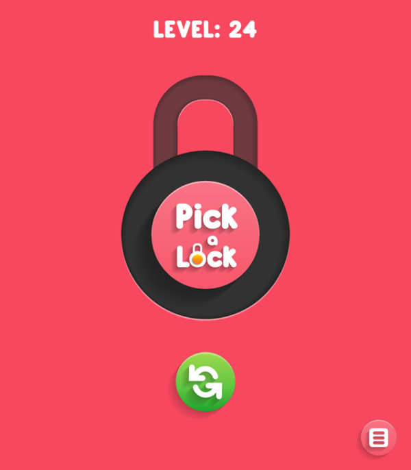 Pick a Lock Game Level 24 Over Screenshot.