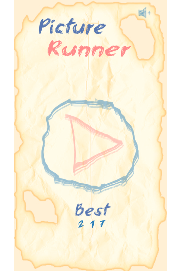 Picture Runner Welcome Screen Game Screenshot.